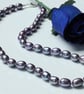 Grey Purple Pearl Necklace - Image 2