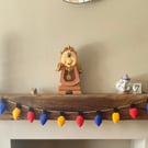 Handmade felt lights garland