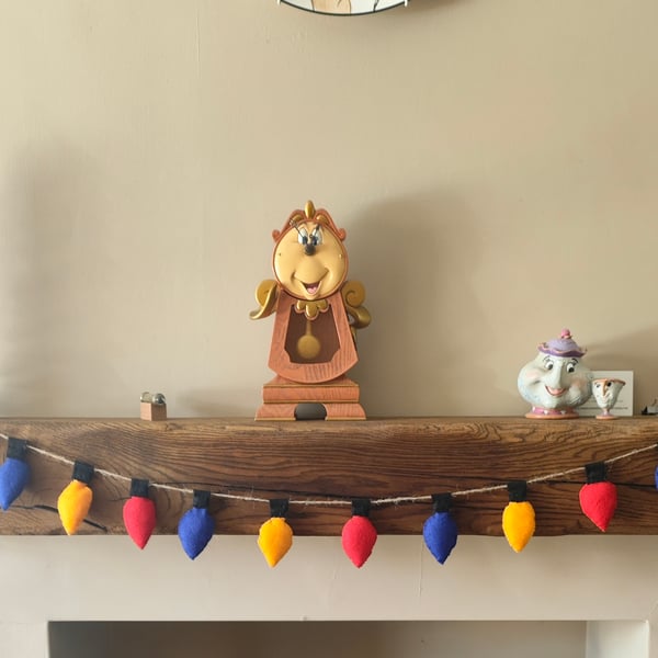 Handmade felt lights garland
