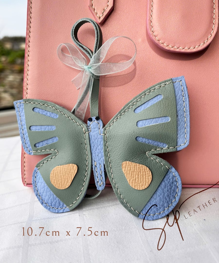 Butterfly Leather Charm