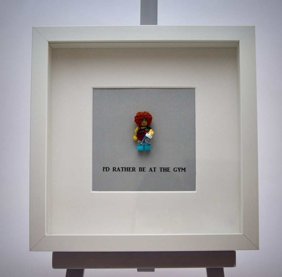 I'd Rather be at the gym  mini Figure frame