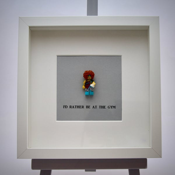 I'd Rather be at the gym  mini Figure frame