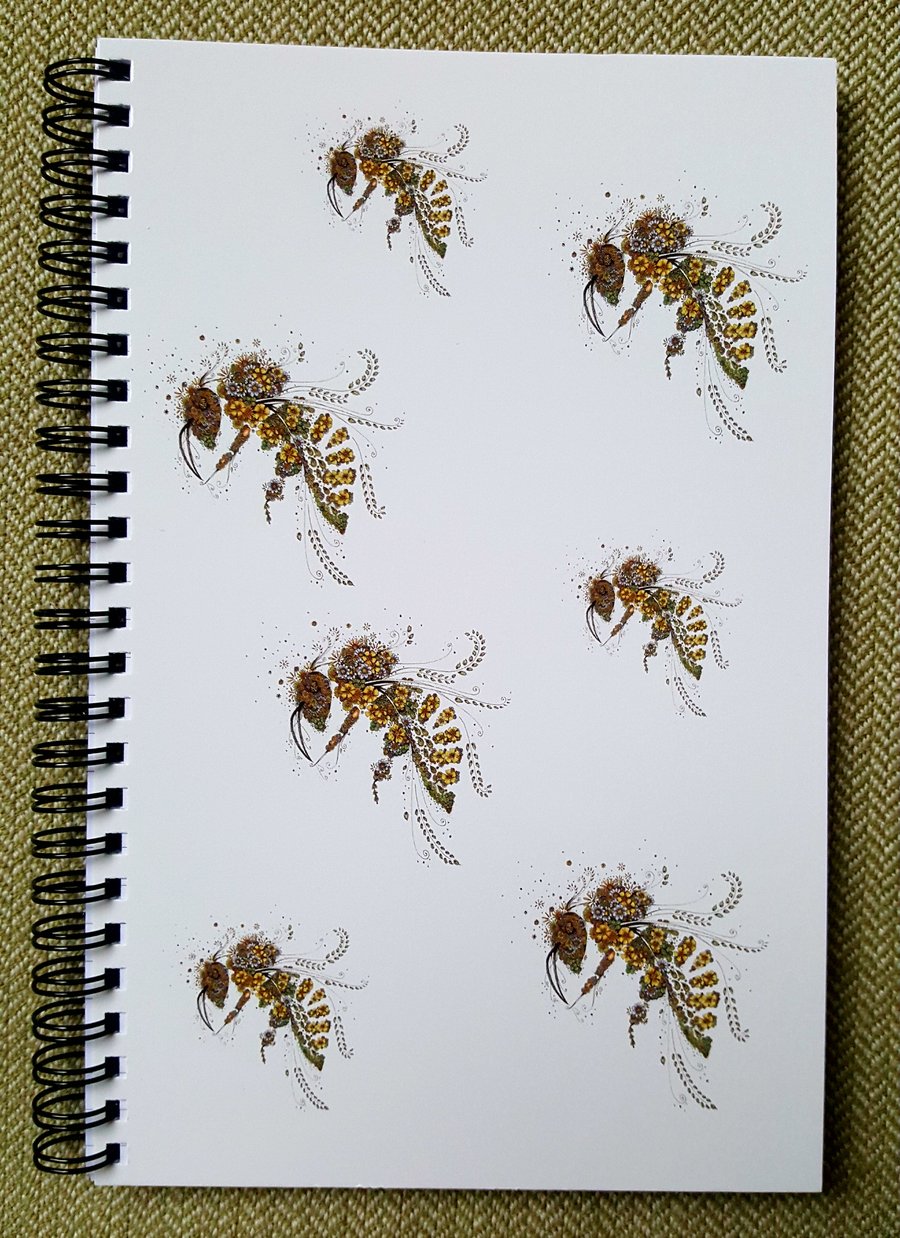 Bees a5 Notebook (lined)