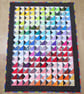 Gift for Student Bright Rainbow Patchwork Quilt