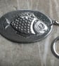 Handmade Silver Pewter Fish Keyring - Image 3