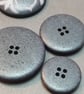 18mm, 22.5mm & 28mm Italian Laser detailing Grey Polyester designer Buttons - Image 4
