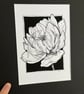 Original A5 Artwork Print - Peony 2.0