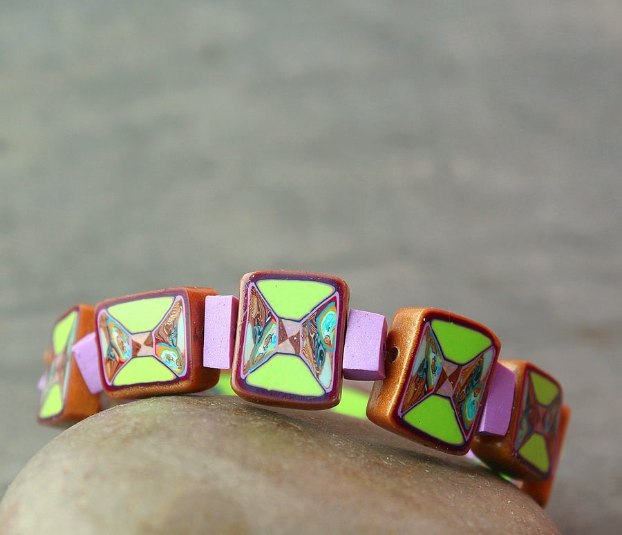 Modern Style - Handmade Bracelet - Designer Tile Bracelet - Festival Jewellery