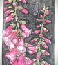 Original Foxglove Watercolour Painting, A5 Moody Botanical Art With Mount  - Image 2