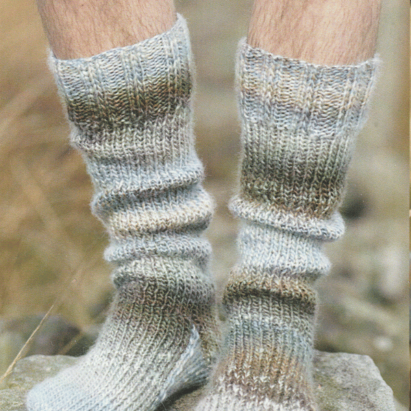VINTAGE KNITTING PATTERN Chunky Socks