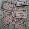 LAST ONE! rustic ceramic pottery sign-respectfully hell no