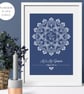 Wedding Butterflies Personalised Print, anniversary or wedding gift - Image 1