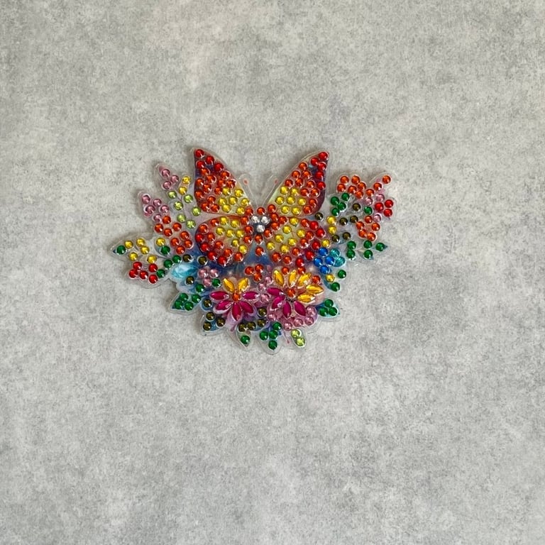 Hand Made Diamond Art Butterfly Acrylic Fridge Magnet 008