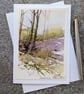 Scrubby Trees. Handpainted Blank Card. Keepsake. 260224