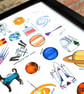 Space Alphabet Science Art Print - Image 4