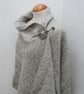 Large Light Grey Alpaca Handwoven Wrap, Shawl - Image 5