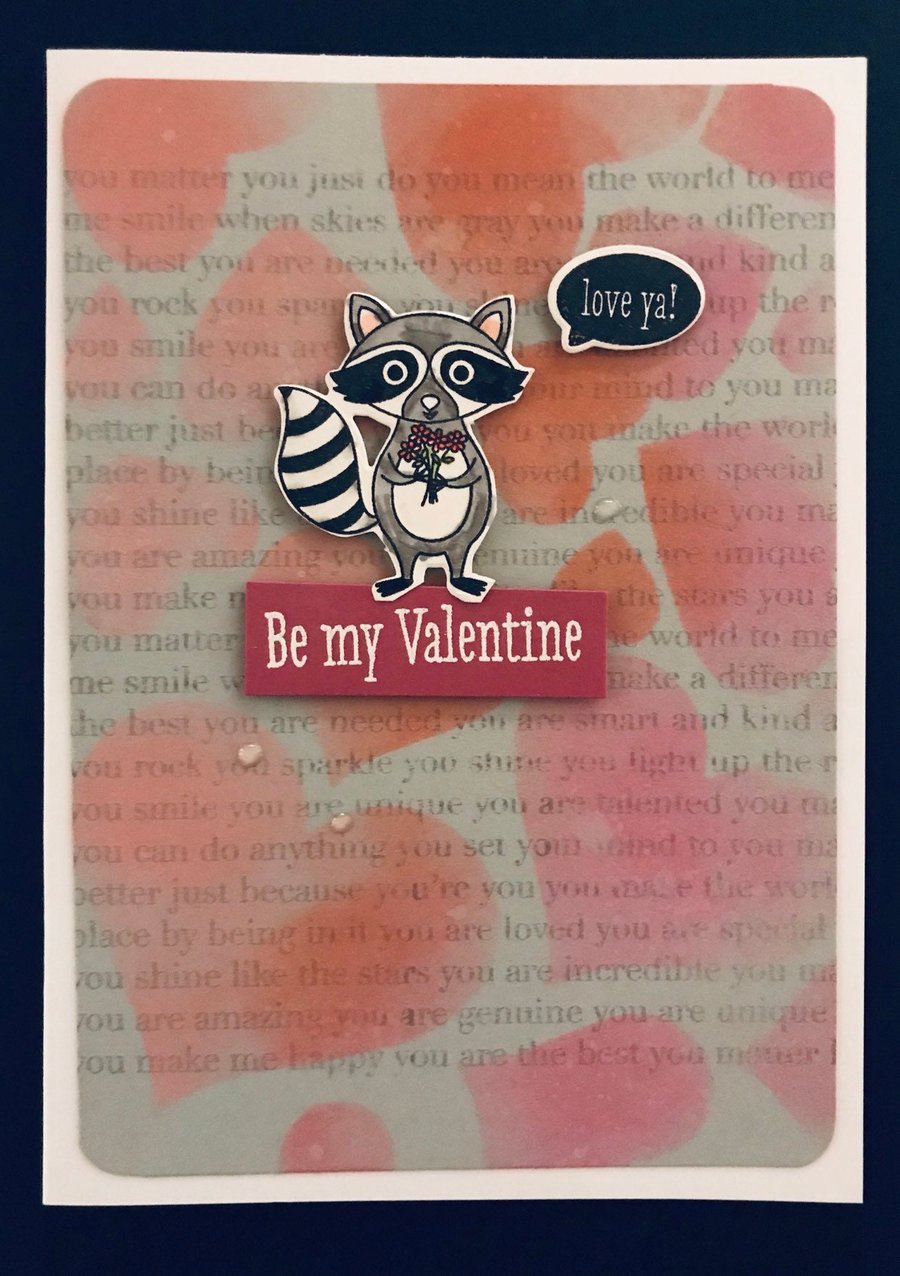 Valentine "Be My Love Bandit" Card 
