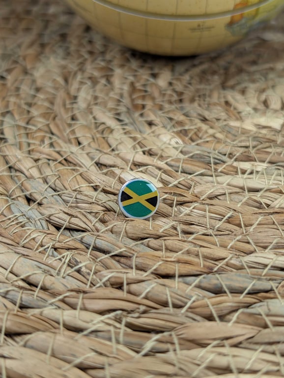 Jamaica Flag Map Pin – Caribbean Travel Map Push Pin for Wooden Maps, Jamaica