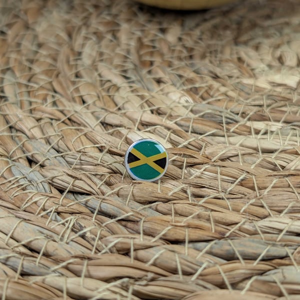 Jamaica Flag Map Pin – Caribbean Travel Map Push Pin for Wooden Maps, Jamaica