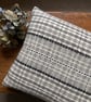 William cushion - Grey & Ecru. Handwoven in Wales