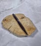 Hand Turned Epoxy Twist Pen - Red and Purple with Gun Metal Plating - Image 3