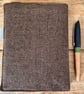 Notebook & Journal Cover with Poinsettia Design in Felt & Vintage Welsh Tweed  - Image 3