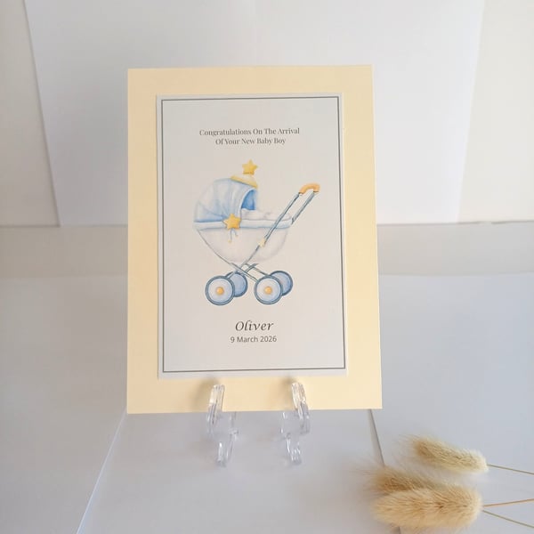 Personalised Baby Boy Keepsake, New Boy Gift, Personalised Nursery Keepsake