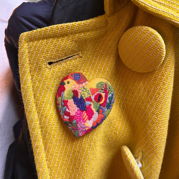 Heart Of Nature Wood Pin Badge