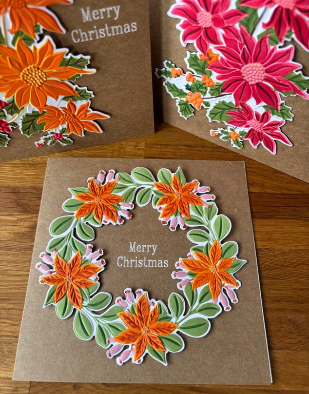 Poinsettia and Holly & christmas Wreath.