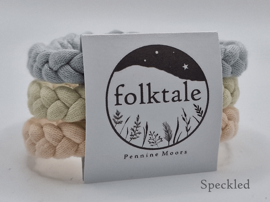 Speckled - Handmade Recycled Cotton Yarn Bracelet - Medium - Limited Edition