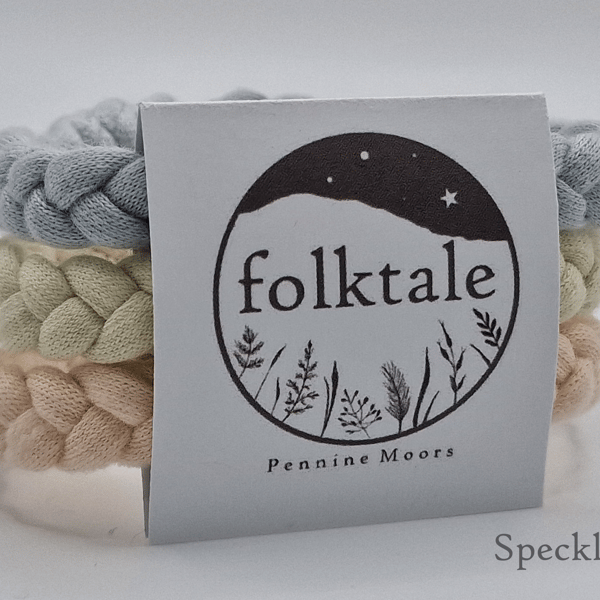 Speckled - Handmade Recycled Cotton Yarn Bracelet - Medium - Limited Edition