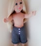 KNITTING PATTERN PDF Gray Shorts for Doll - Image 3
