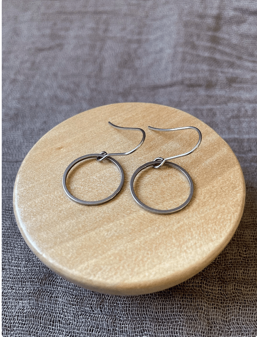 Hypoallergenic round earrings, minimalist jewellery, gift for her