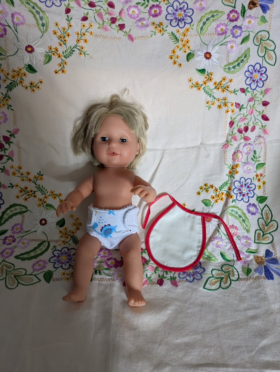 Baby Born boy nappy and bib