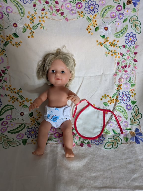 Baby Born boy nappy and bib