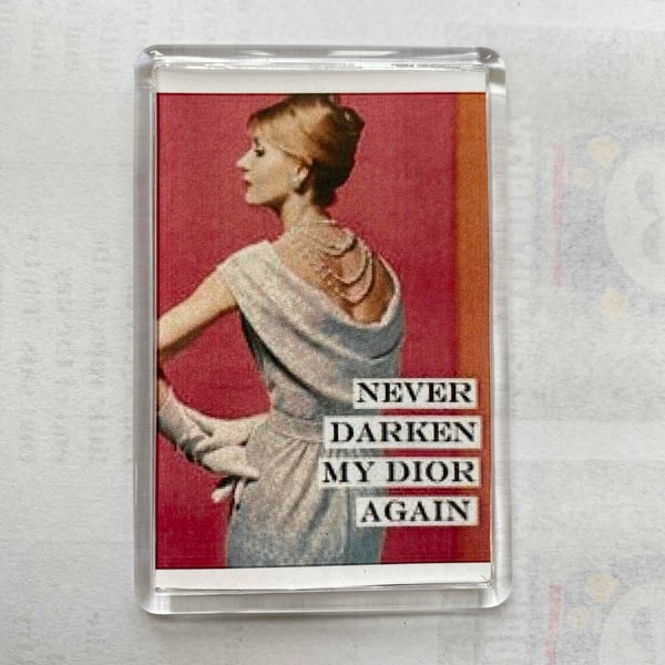 Never Darken My Dior Again funny Fridge Magnet