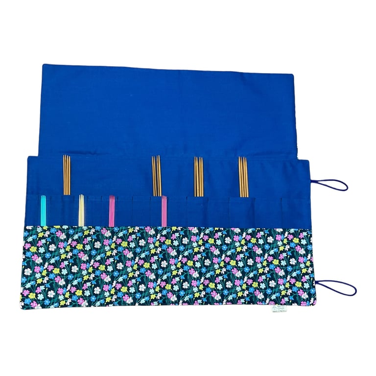 Liberty fabric Floral Double pointed case, DPN knitting needle case, crochet hoo