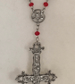 Large inverted cross rosary style necklace - Image 2