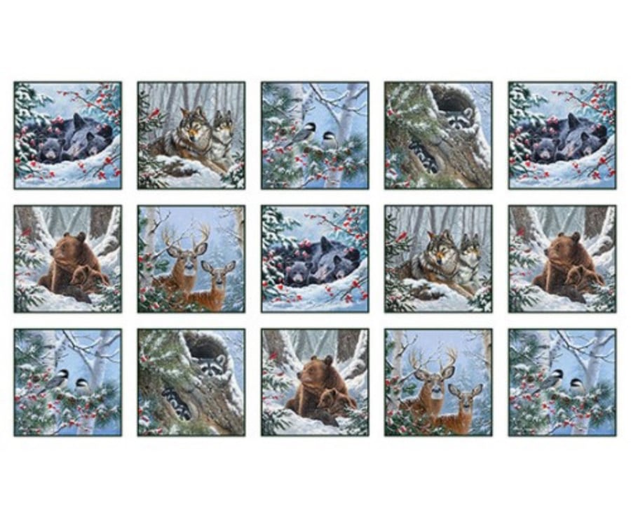 Winter Companions Fabric Panel by Elizabeth’s studio