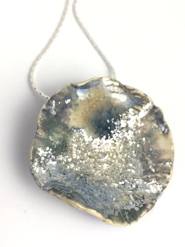 Silver Shell Ceramic Necklace