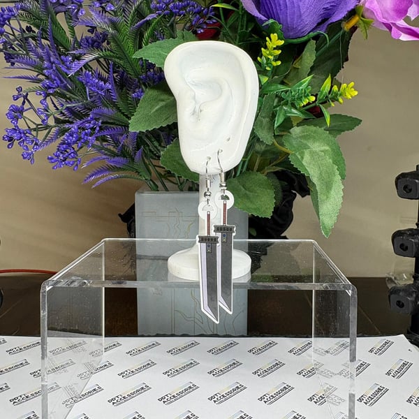 Buster Blade Earrings , Final Fantasy seven Jewellery Video Game Accessories