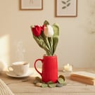 Handmade Bouquet  Fabric Tulips  with Room Fragrance potential