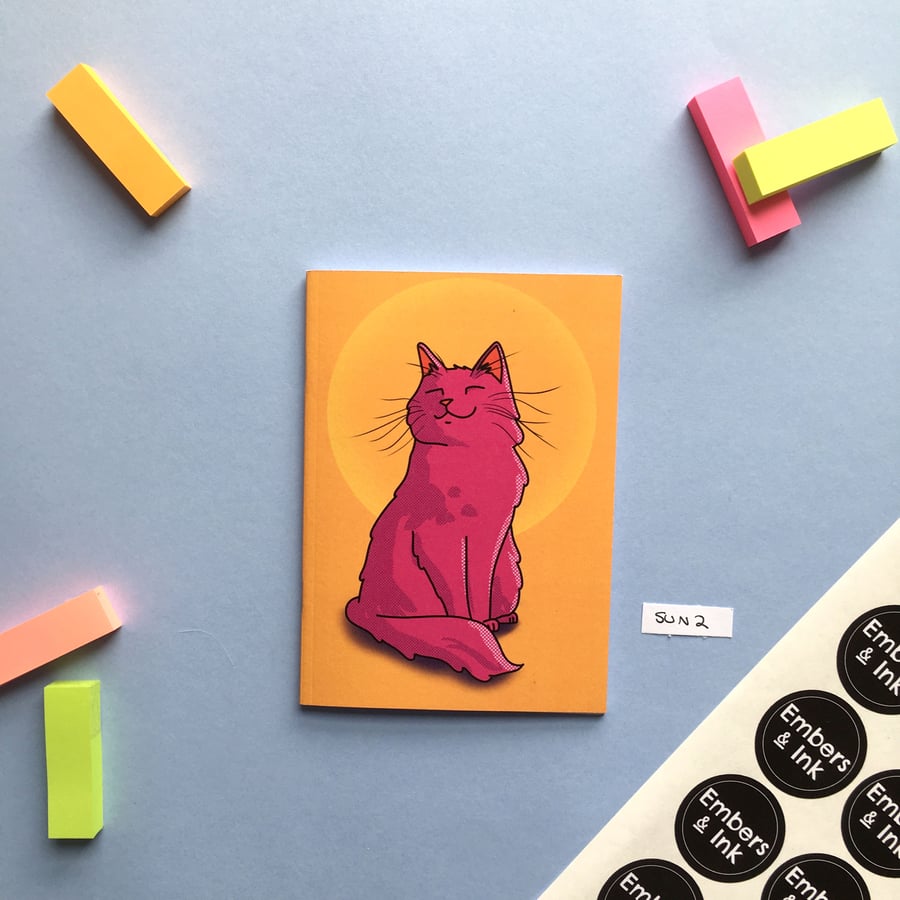 SLIGHT SECONDS SALE Sunset Cat A6 Notebook 'SUN 2'