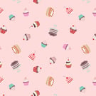 0.5 metre Cakes on Light Pink Lewis & Irene 100% Cotton Fabric (112cm wide)