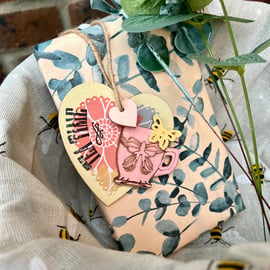 ‘Tea time’ Heart Wooden Hanging Decoration