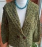 Hand knitted basket weave stitch cardigan jacket - Image 1
