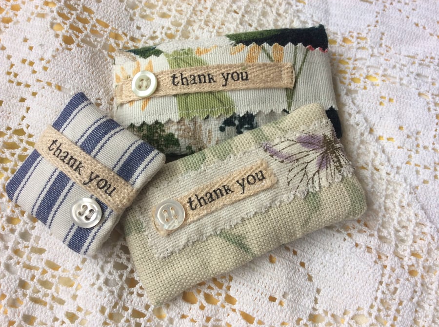 Thank you message lavender bags 