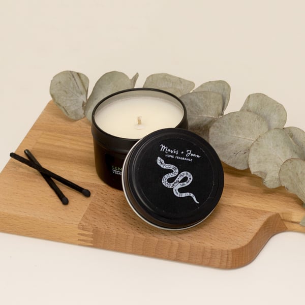 Lemongrass and Ginger - Tin candle, fresh scent