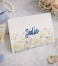 Wildflower Wedding Place Cards. Folded Name Cards, Floral Table Decor
