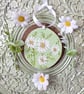 Daisy hand-painted log slice decoration - Image 7